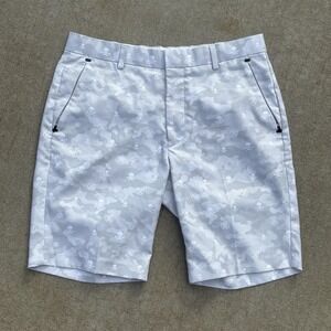 G/FORE Shorts Mens 32 Gray Camo Skull Microfiber Chino Golf Casual 10 Inseam